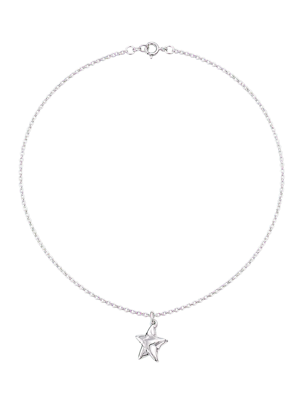 Collier argenté à pendentif détouré